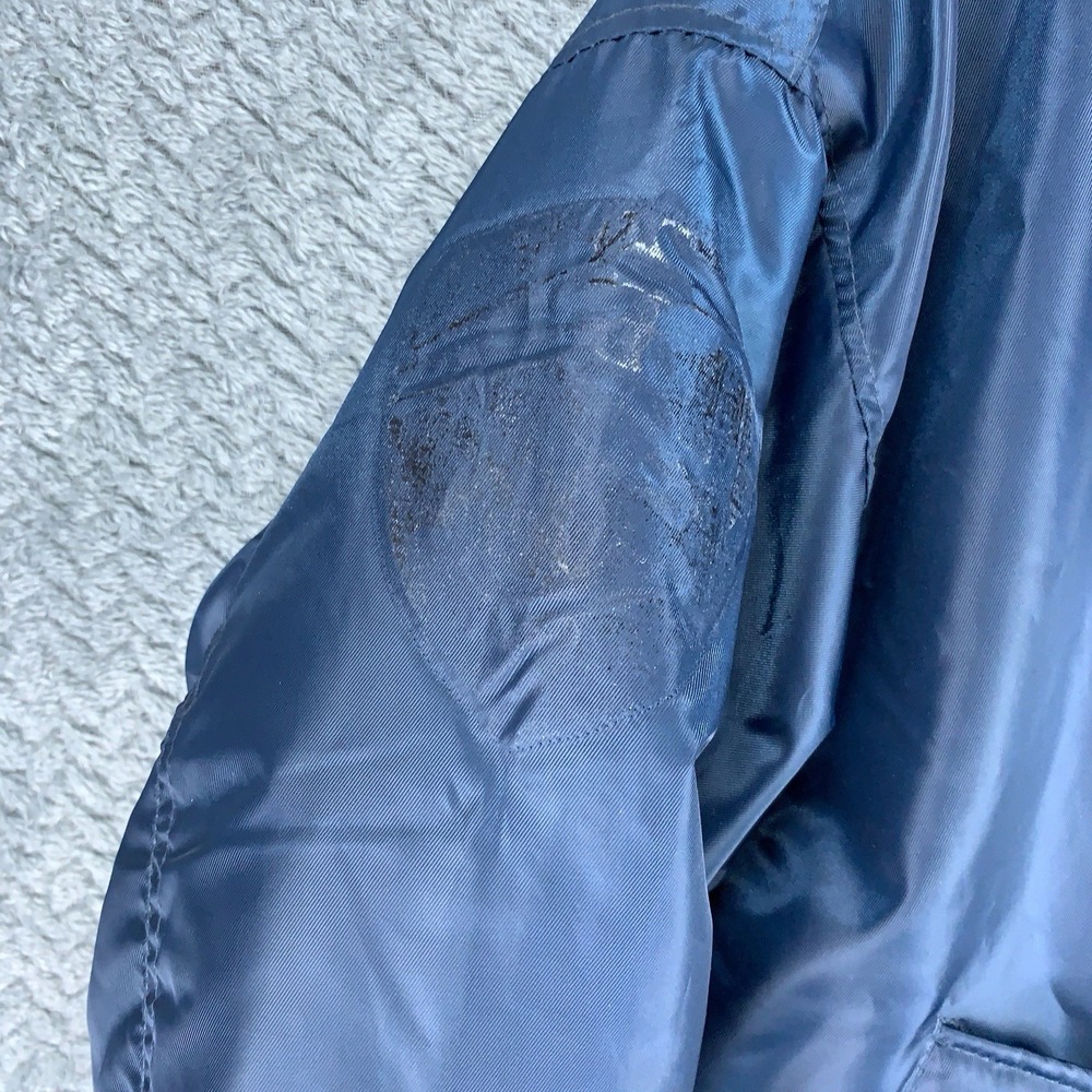 Rothco MA-1 Flight Jacket Mens Medium Ultra Force Blue Flag - Picture 7 of 13